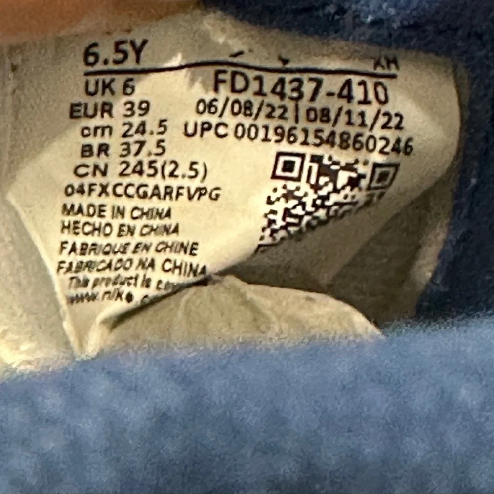 AIR JORDAN 1 RETRO HIGH OG FD1437 410 TRUE BLUEWHITE-CEMENT GREY VRAI BLEU/GRIS